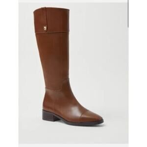 Ann Taylor Ladies Equestrian Tall Riding Boots NEW Size 9 Leather Pecan Brown